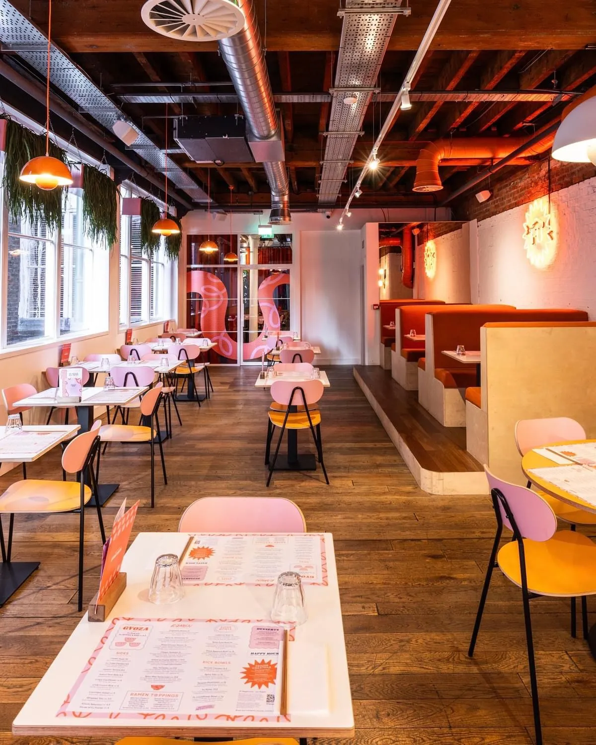 restaurant with tables