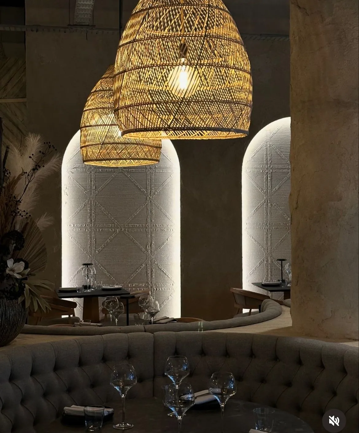 bar with large light fittings